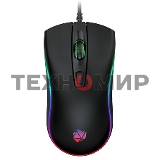 Мышь проводная Qumo Onyx RGb M73 черный, 2400 dpi, USB, кнопки - 4
