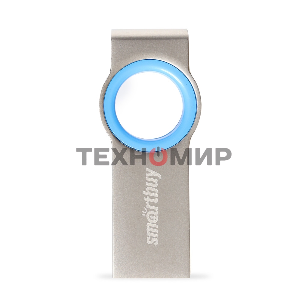 Флешка USB Smartbuy Metal Blue (SB064GbMC2), 64Gb, USB 2.0, R/W 20/10, синий/серебристый