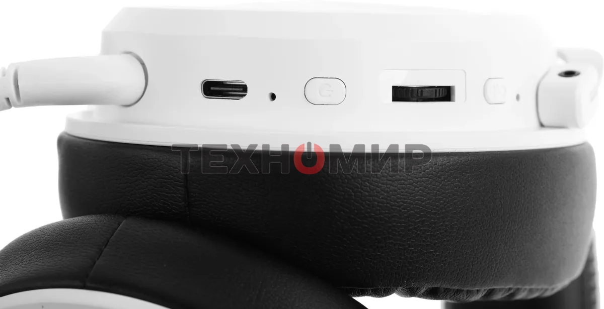 Гарнитура беспроводная/проводная с микрофоном A4Tech Bloody MR590 Sports белый/черный 1.5м мониторные BT/Radio/3.5mm оголовье (MR590+ WIRED/SPORT WHITE)