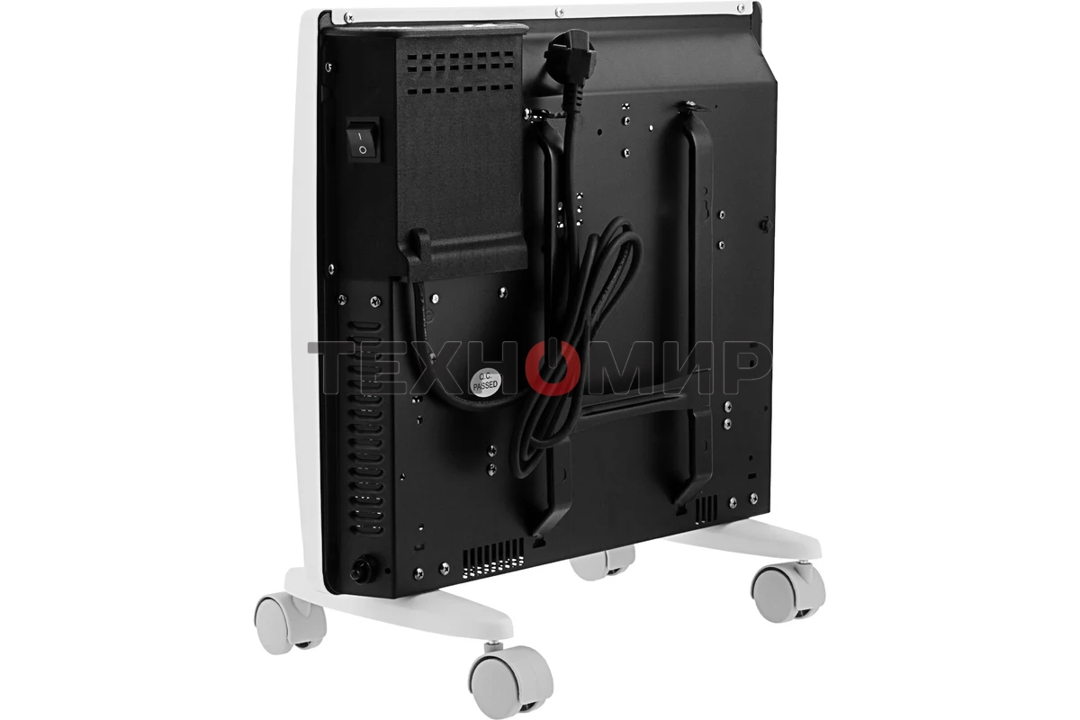 Конвектор электрический гибридный Denzel HybridX-1000 белый, 1000 Вт, 20 м2, термостат, дисплей