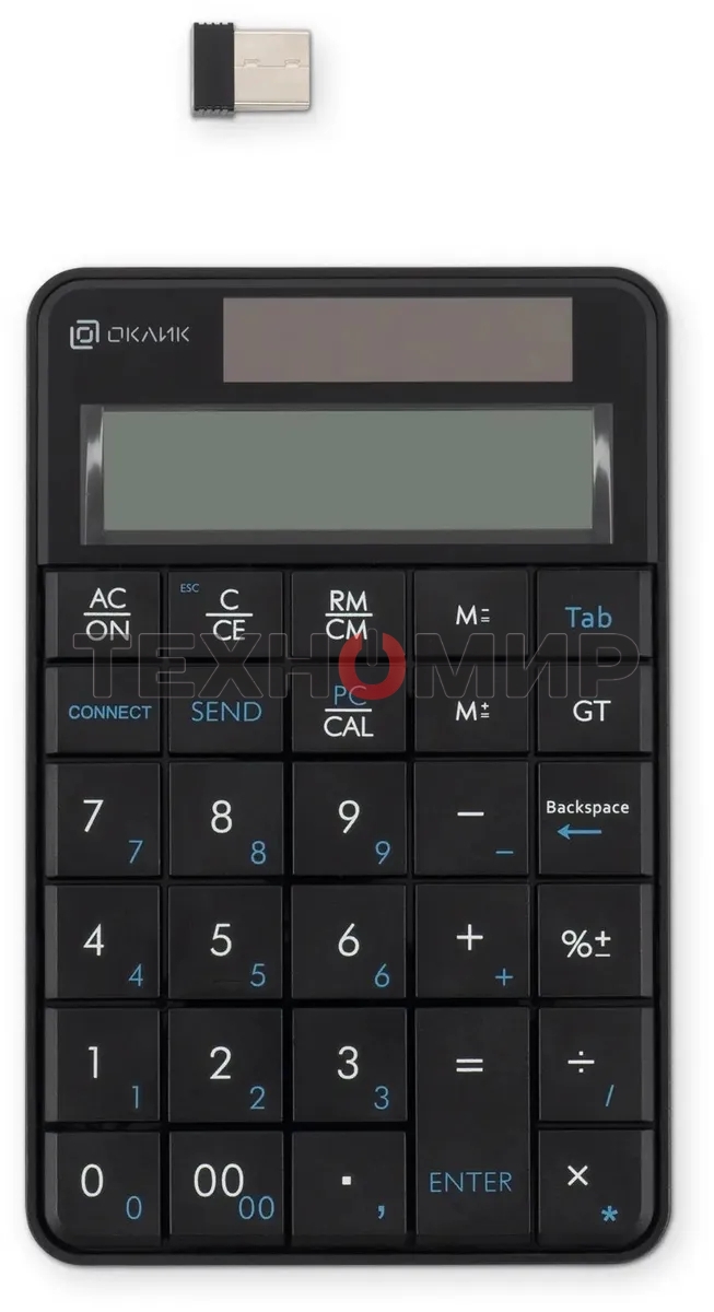 Цифровой блок Oklick K604W беспроводная, радиоканал, чёрный