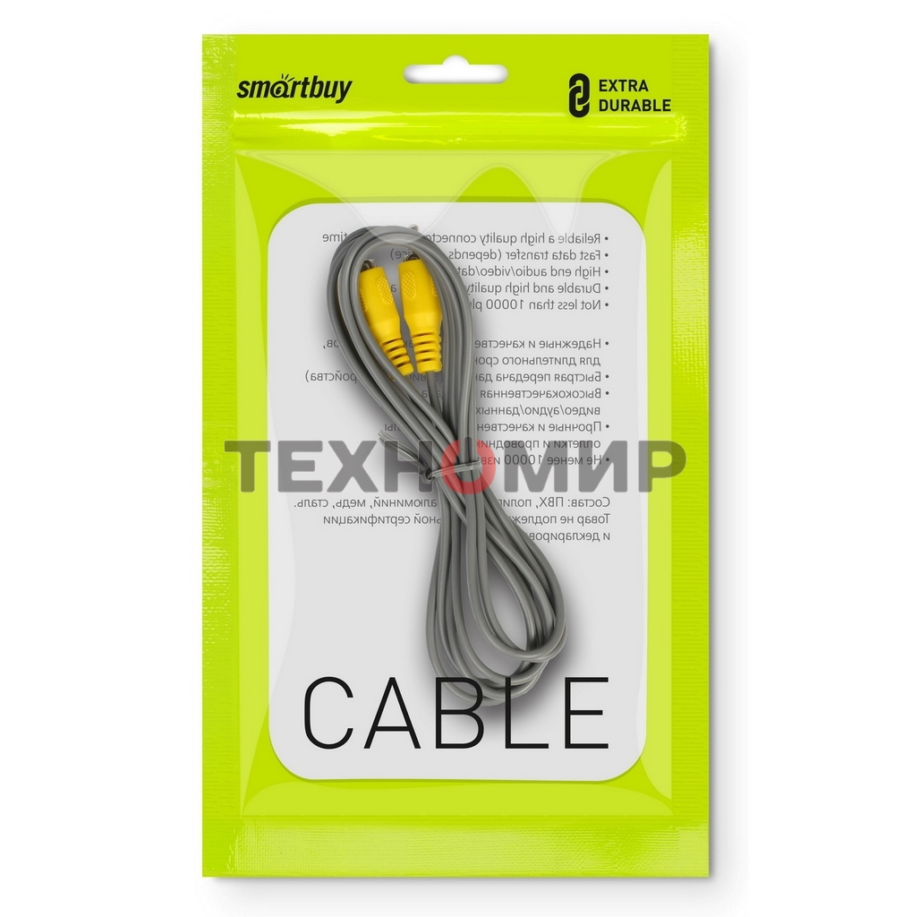 Кабель соединительный Smartbuy 1xRCA (M) - 1xRCA (M), 3,0 m, в пакете (KA-113-250)