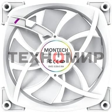 Вентилятор для корпуса MONTECH AX120 PWM белый, 120 мм, 1600 об/мин, 27 дБ, 4 pin