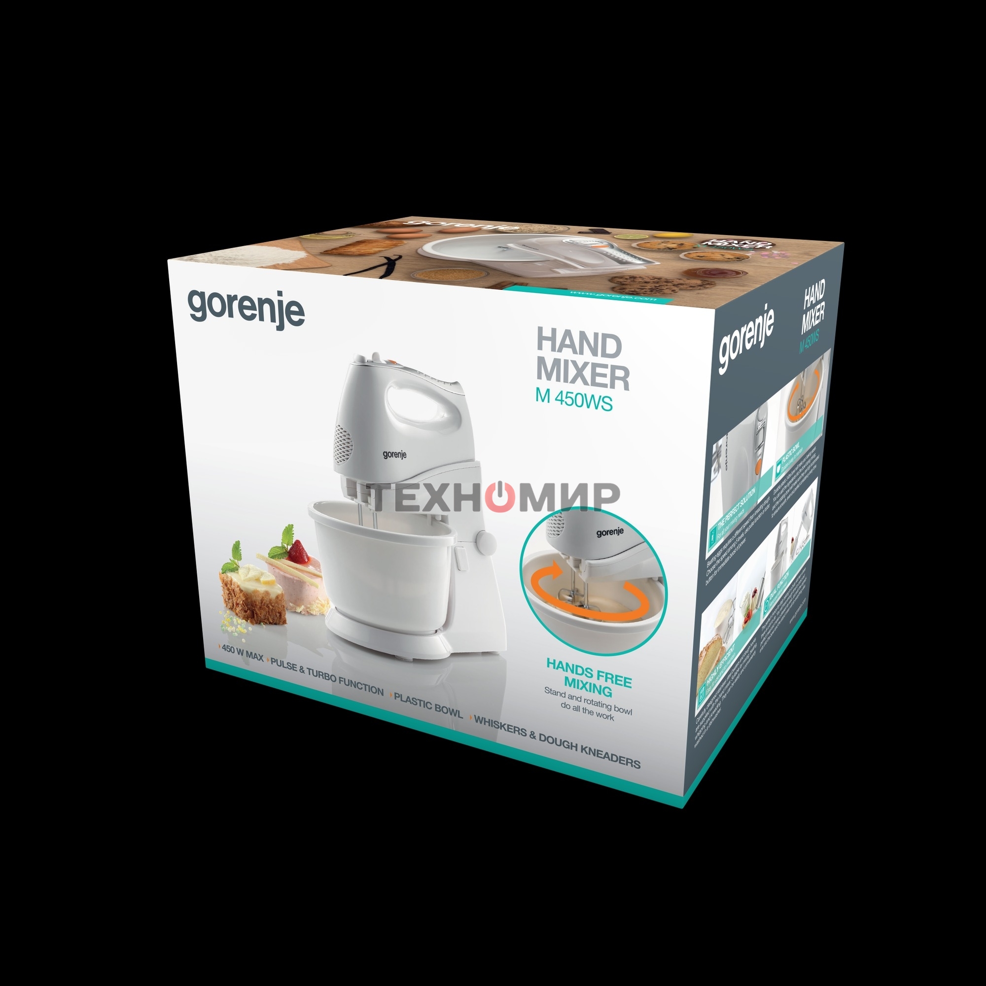 Миксер Gorenje M450WS, 450 Вт,, 5 скоростей, белый