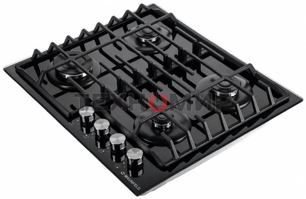 Газовая варочная панель Maunfeld EGHG.64.6CB/G, 4 конфорки, закаленное стекло, черный