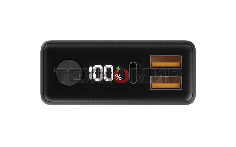 Портативный аккумулятор OLMIO QX-10, 10000mAh, 22.5W, QuickCharge3.0/PowerDelivery, LCD, графитовый