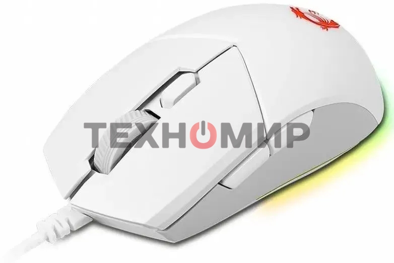 Мышь проводная MSI Clutch GM11 белый, 5000 dpi, USB, кнопки - 6