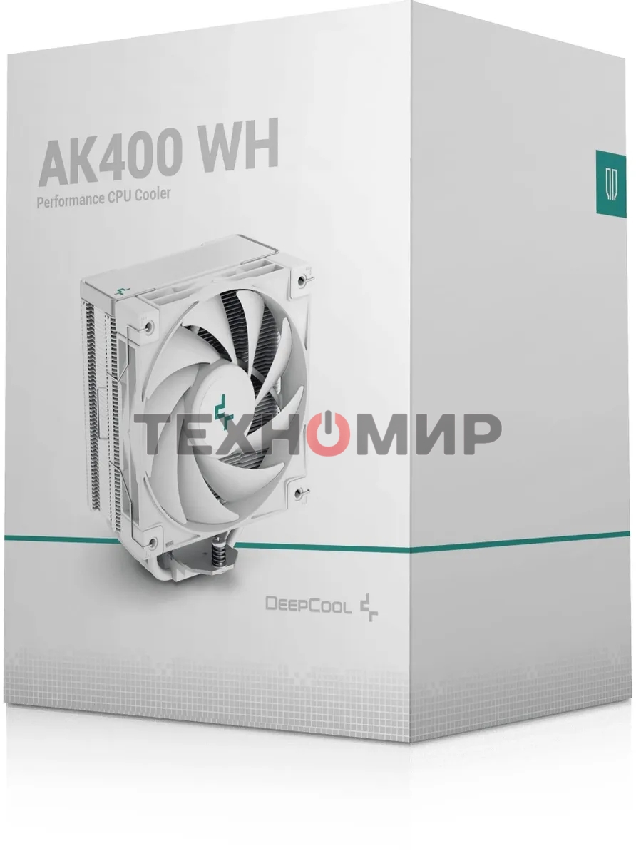 Кулер для процессора DEEPCOOL AK400 WH белый, 120 мм, алюминий/медь, 1850 об/мин, 29 дБ, 4 pin, 220 Вт, 155 мм
