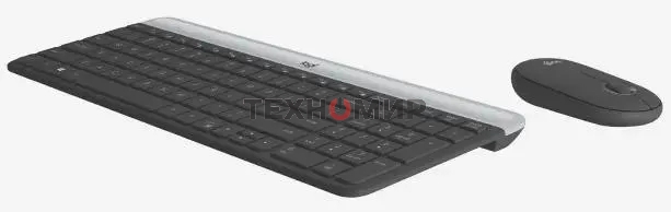 Комплект клавиатура+мышь Logitech MK470 беспроводной, USB, 1000 DPI, чёрный