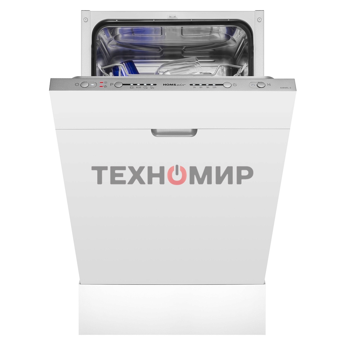 Встраиваемая посудомоечная машина HOMSAIR DW44L-2, серебристый, 44.8 см, 9 компл., 49 дБ, класс A++