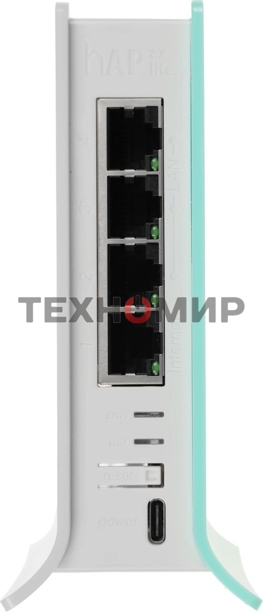 Роутер беспроводной MikroTik hAP ax lite (L41G-2AXD) AX600 10/100/1000BASE-TX голубой