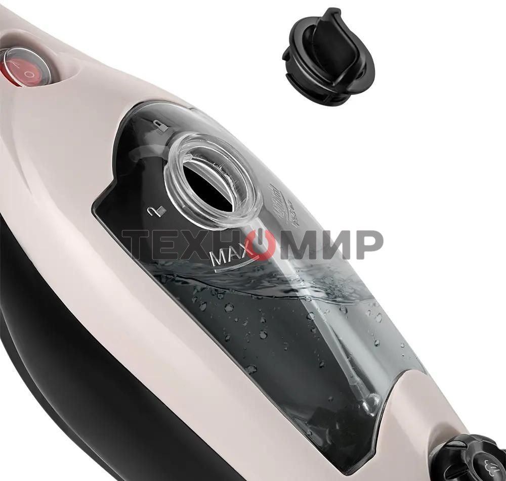 Швабра паровая Kitfort КТ-3929 1300Вт бежевый/черный