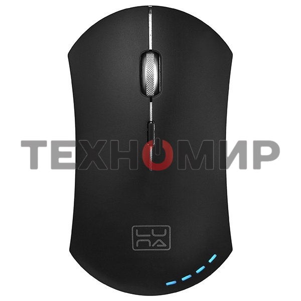 Мышь беспроводная Qumo Office Luna M74 черный, 1600 dpi, радиоканал, USB, кнопки - 6