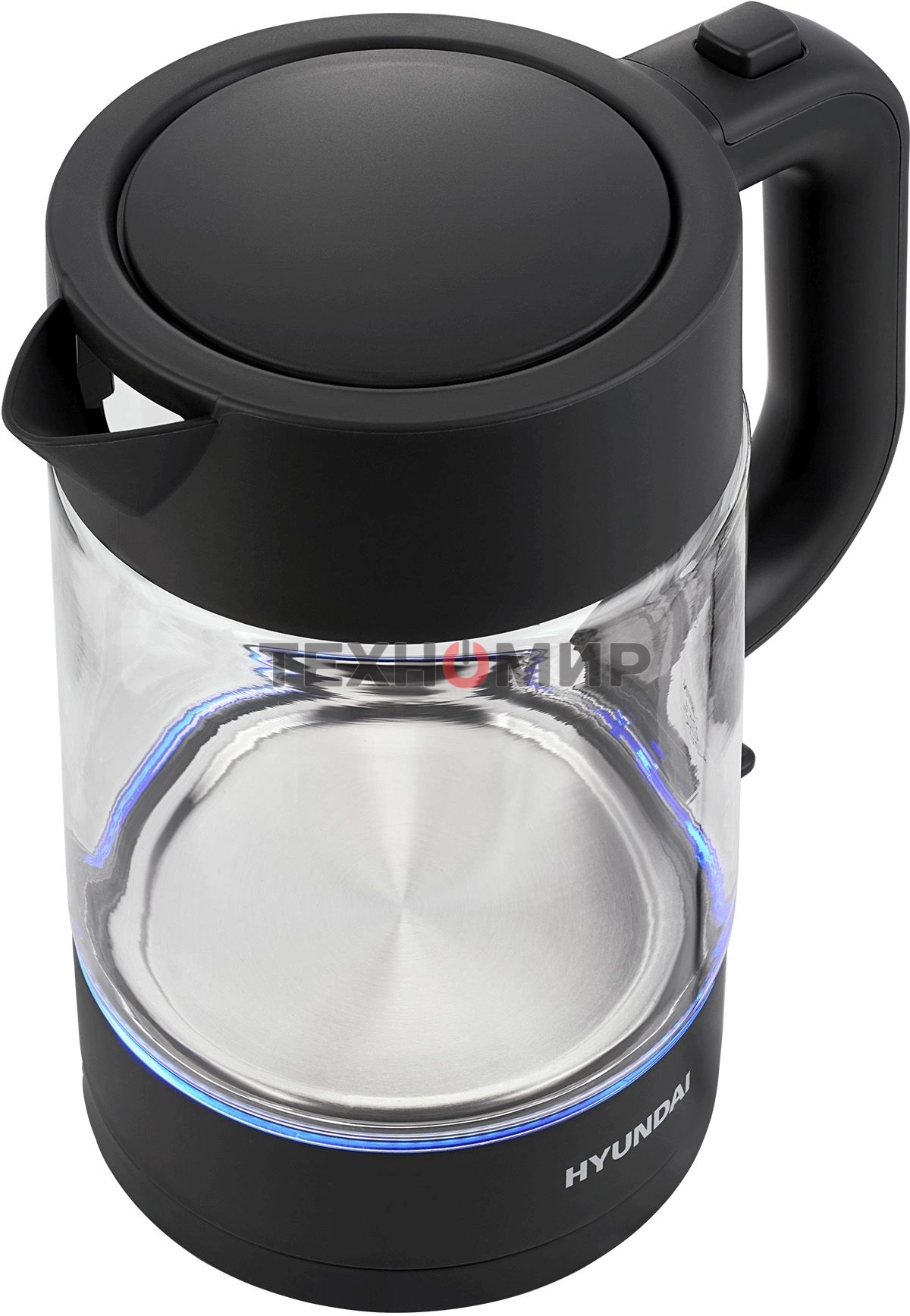 Чайник электрический Hyundai HYK-G7707 1.7л. 2200Вт графит корпус: стекло