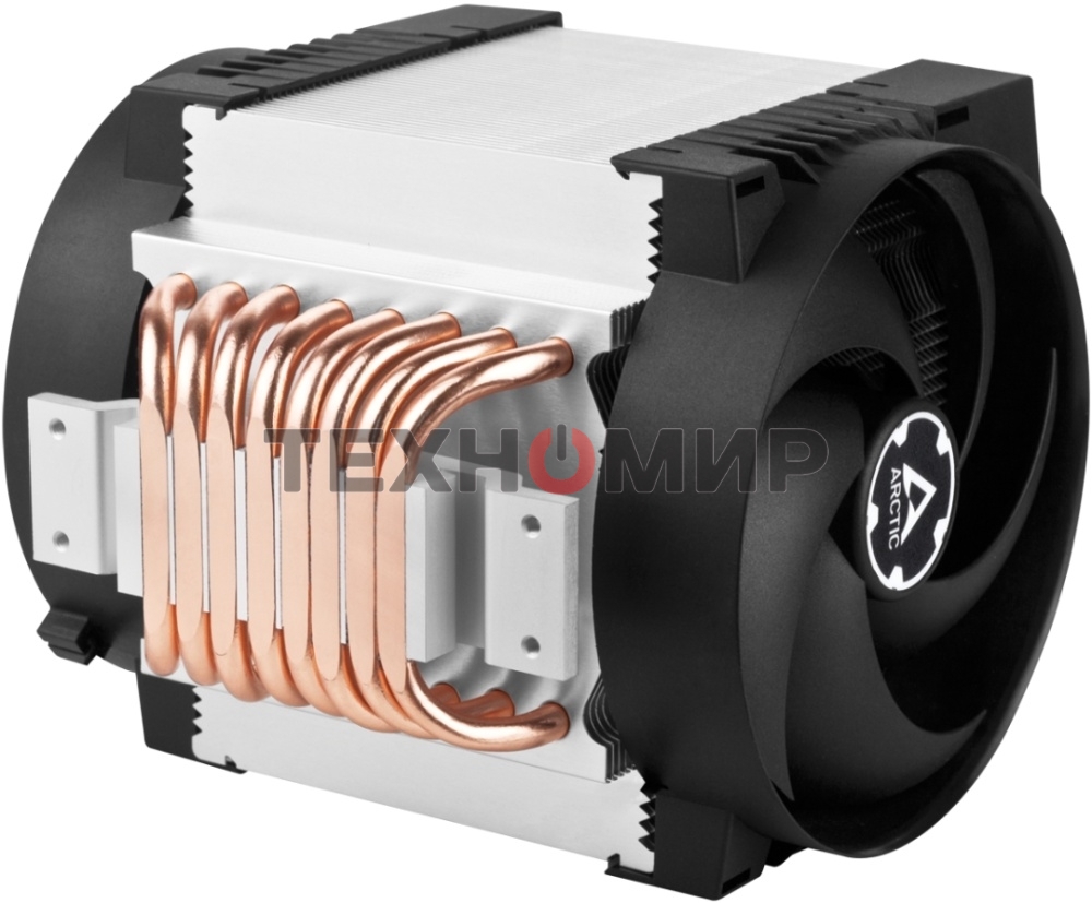 Вентилятор для процессора Arctic Freezer 4U-M Rev. 2 серебристый/черный, 120 мм, алюминий/медь, 2300 об/мин, 40 дБ, 4 pin, 350 Вт, 145 мм