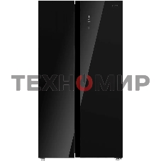 Холодильник Maunfeld MFF177NFB Slim Inverter черный двухкамерный 352/198л морозилка слева, No Frost, Side by Side