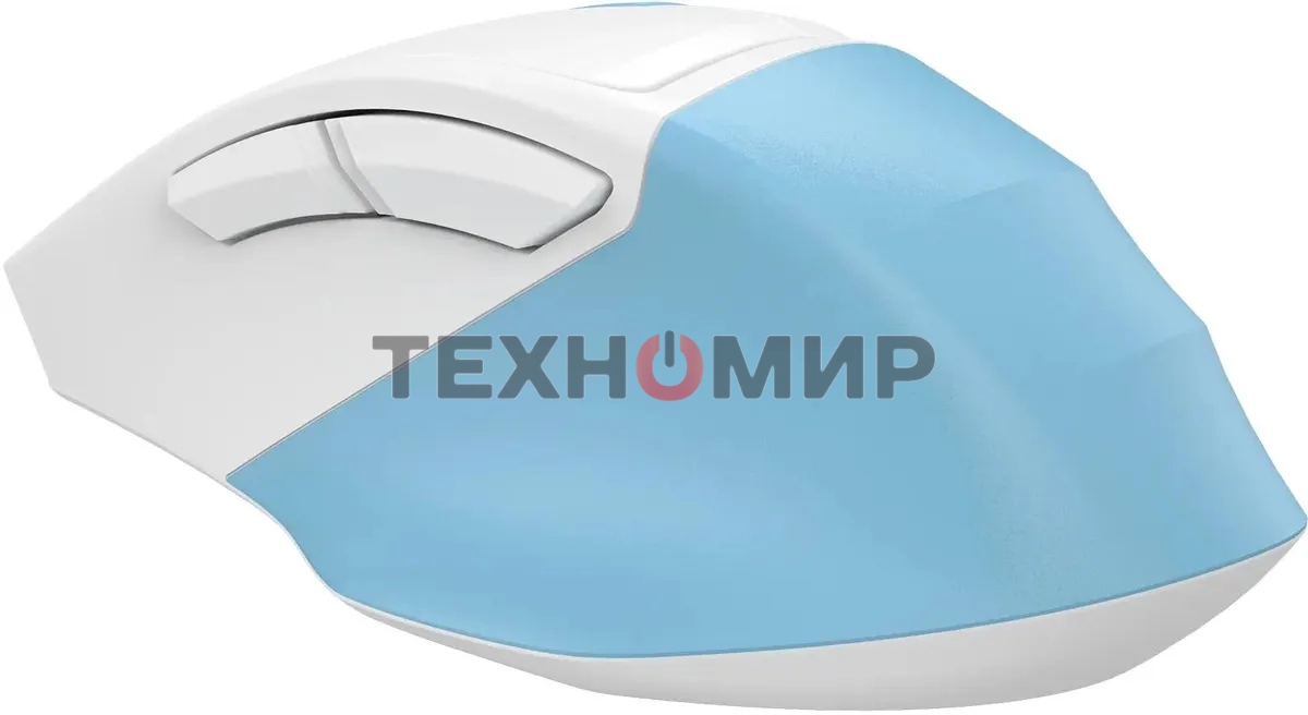 Мышь беспроводная A4Tech Fstyler FG45CS Air2 голубой/белый, 2000 dpi, радиоканал, USB, кнопки - 7