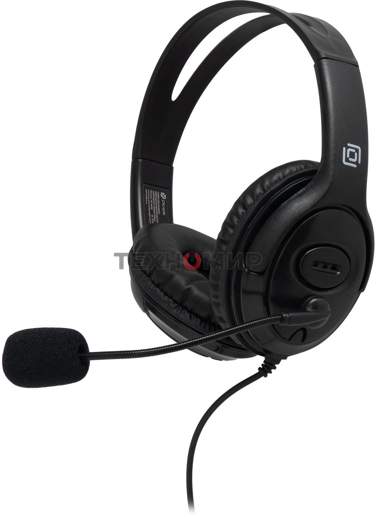 Наушники с микрофоном Oklick HS-M400 черный 1.8м накладные оголовье