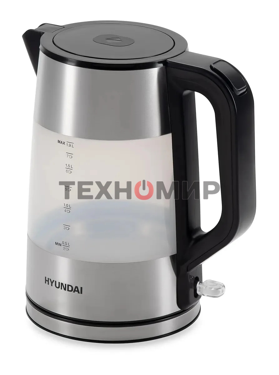 Чайник электрический Hyundai HYK-P4026 2 л, 2200 Вт, черный (корпус: пластик)