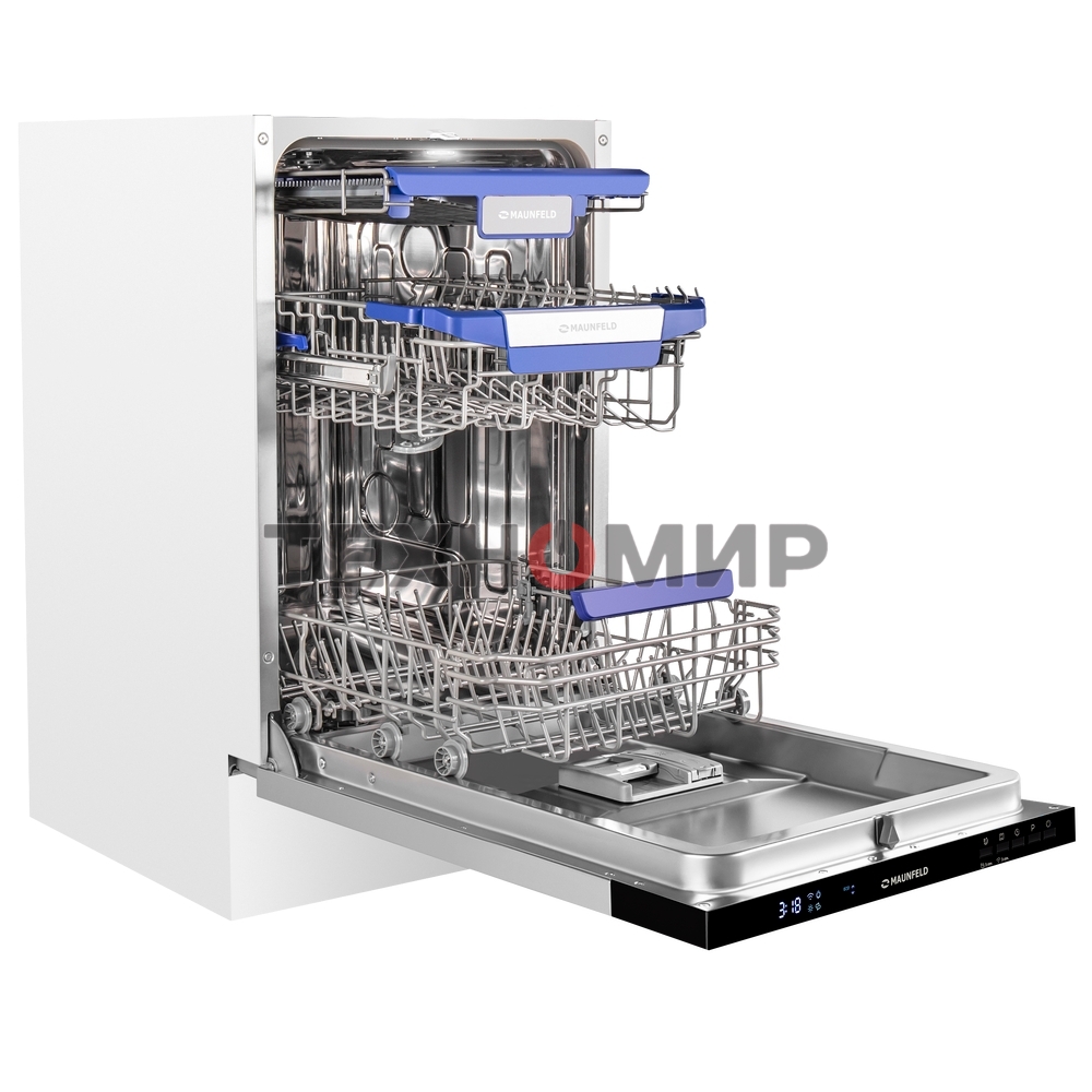 Посудомоечная машина Maunfeld MLP45230 Light Beam, белый, 44.8 см, 10 компл., 47 дБ, класс A++
