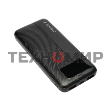 Портативный аккумулятор Gembird GPB-10Q, 10000мА·ч, QC/PD, дисплей, черный