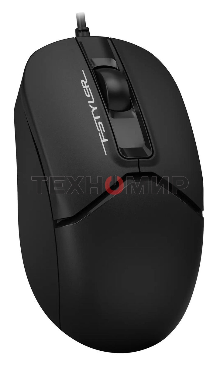 Мышь проводная A4Tech Fstyler FM12 черный, 1200 dpi, USB, кнопки - 3