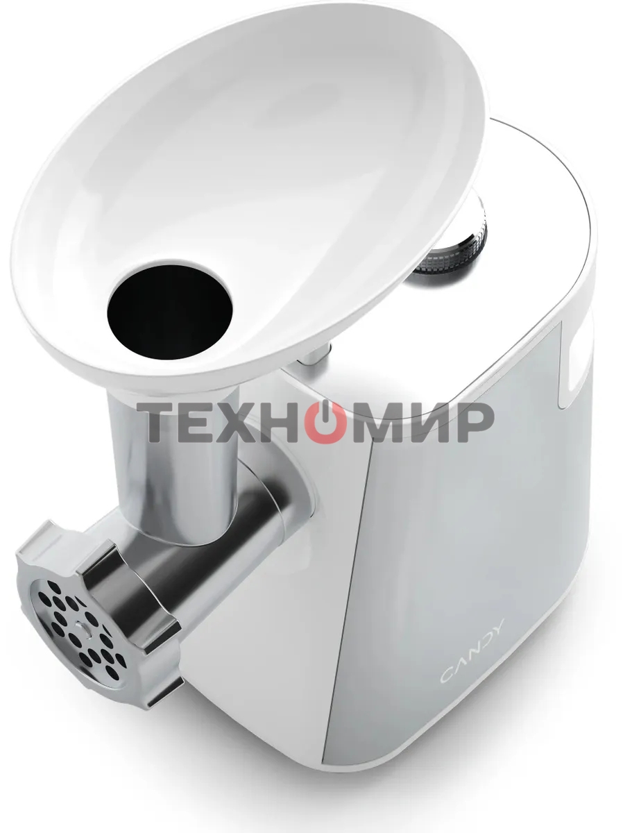 Мясорубка электрическая Candy CG-200 белый, 2000 Вт, 2.3 кг/мин, реверс, защита от перегрузки, насадки - 5