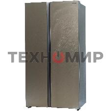 Холодильник Бирюса SBS 541 TGG текстурированное бежевое стекло двухкамерный 343/198 л морозилка слева, NoFrost, Side-by-side