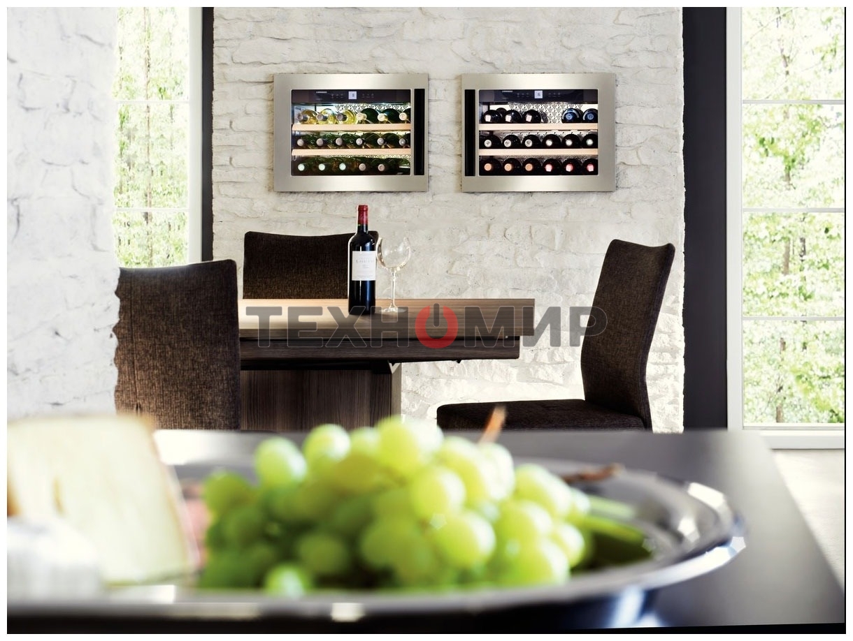 Встраиваемый винный шкаф Liebherr WKEes 553-26 001, нержавеющая сталь