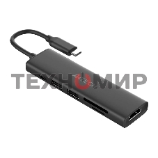 Разветвитель USB-C A4Tech DST-60C 2порт. серый