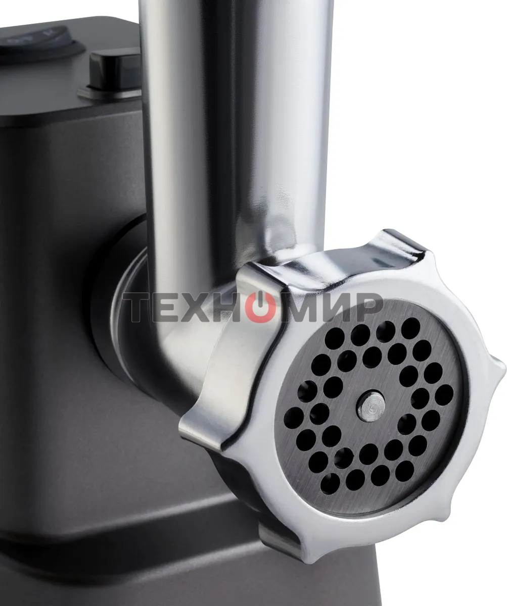 Мясорубка электрическая Hyundai HY-MG3144 графит, 1800 Вт, 2.2 кг/мин, реверс, защита от перегрузки, насадки - 7