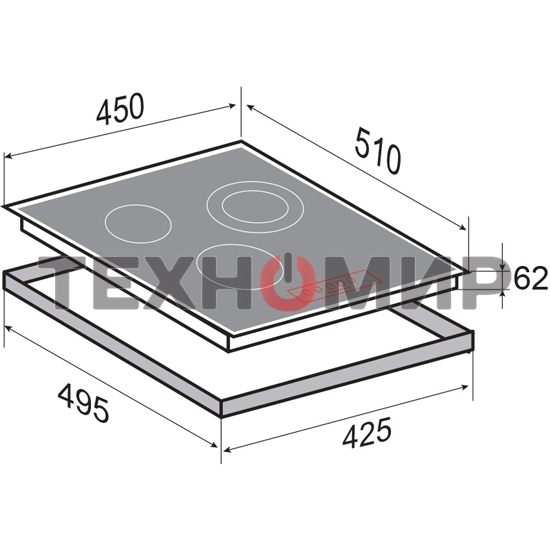 Индукционная варочная панель Zigmund & Shtain CI 35.4 B независимая, черный