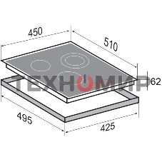 Индукционная варочная панель Zigmund & Shtain CI 35.4 B независимая, черный