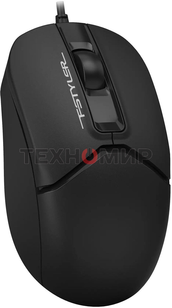 Мышь проводная A4Tech Fstyler FM12S черный, 1200 dpi, USB, кнопки - 3