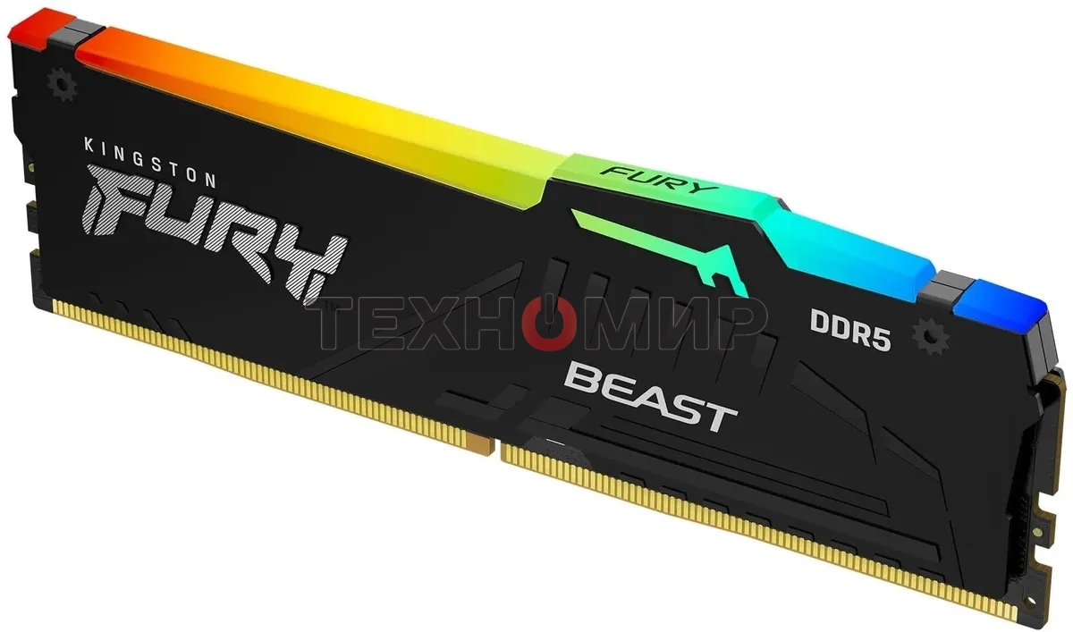 Оперативная память Kingston DDR5 DIMM FURY Beast Black EXPO RGb 16Gb, 6800Mhz, KF568C34BBEA-16 CL34, с радиатором Kingston