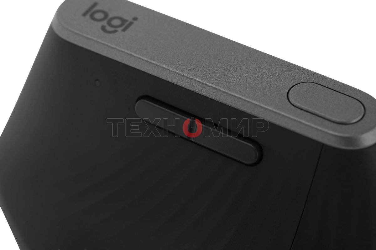 Мышь беспроводная/проводная Logitech MX Vertical графитовый, 4000 dpi, радиоканал, Bluetooth, USB, кнопки - 6