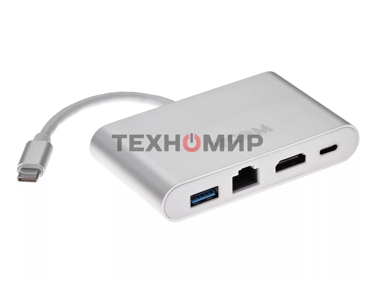 Кабель-адаптер USB3.1 Type-CM-->HDMI+USB3.0+RJ45+PD charging VCOM