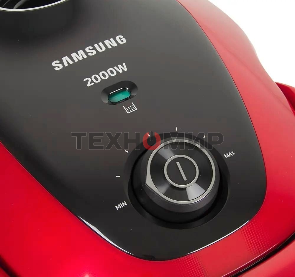 Пылесос Samsung VC20M257AWR красный, 460/2000 Вт, уборка сухая, пылесборник мешок 2.5 л