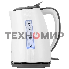 Чайник электрический Polaris PWK1708C Water Way Pro, белый/серый