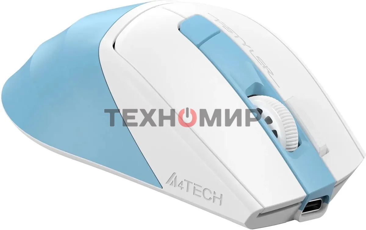 Мышь беспроводная A4Tech Fstyler FG45CS Air2 голубой/белый, 2000 dpi, радиоканал, USB, кнопки - 7