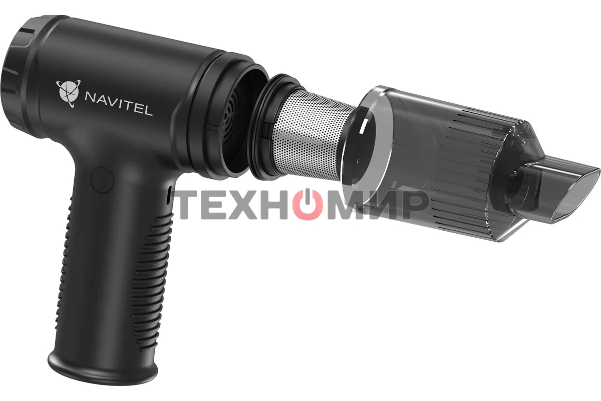 Пылесос автомобильный Navitel CL80 черный, 80/100 Вт, уборка сухая, пылесборник контейнер