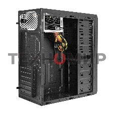 Компьютерный корпус Miditower ExeGate UN-605B-UN600 (ATX, БП UN600 с вент. 12см, 2*USB, аудио, блокировка, черный)