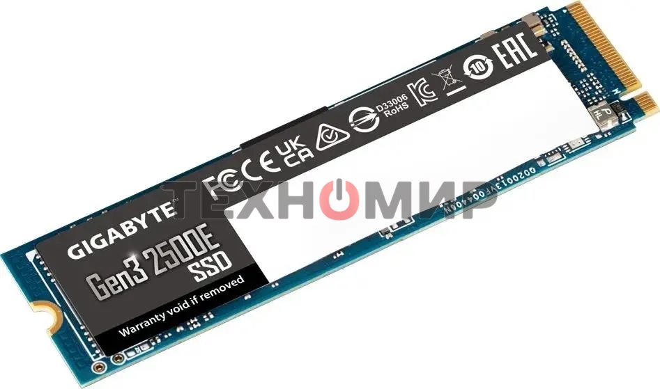 Накопитель SSD GIGABYTE 1Tb AORUS Gen3 2500E, M.2 2280, PCIe 3.0 x4, NVMe, R/W 2400/1800