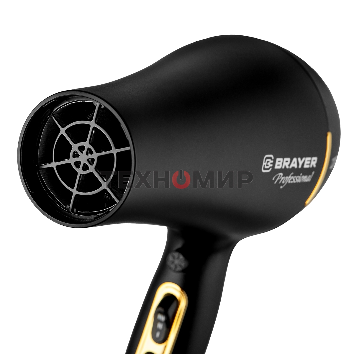 Фен BRAYER BR3010 черный/золотистый, 2200 Вт