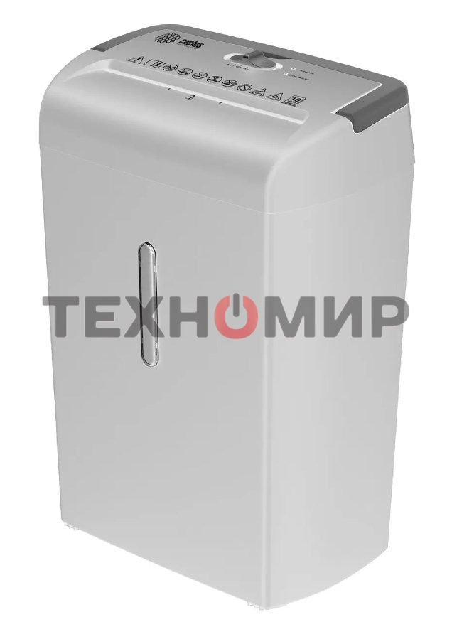 Шредер Cactus CS-SH-C5 белый (секр.P-4) фрагменты 10лист. 21лтр. скрепки скобы пл.карты