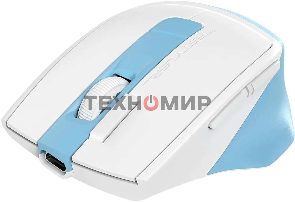 Мышь беспроводная A4Tech Fstyler FG45CS Air2 голубой/белый, 2000 dpi, радиоканал, USB, кнопки - 7