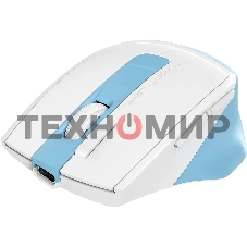 Мышь беспроводная A4Tech Fstyler FG45CS Air2 голубой/белый, 2000 dpi, радиоканал, USB, кнопки - 7