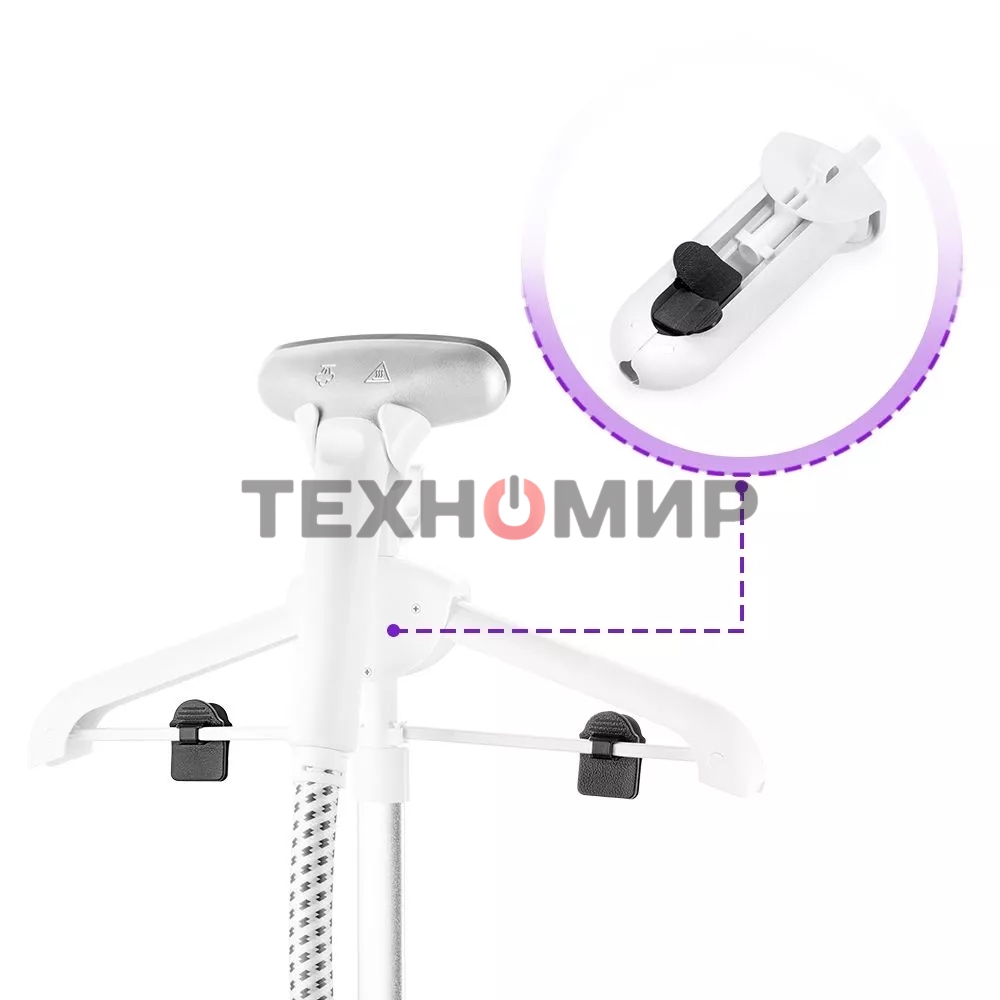 Отпариватель Kitfort КТ-9155 белый/черный, 2200 Вт, 45 г/мин, 3000 мл