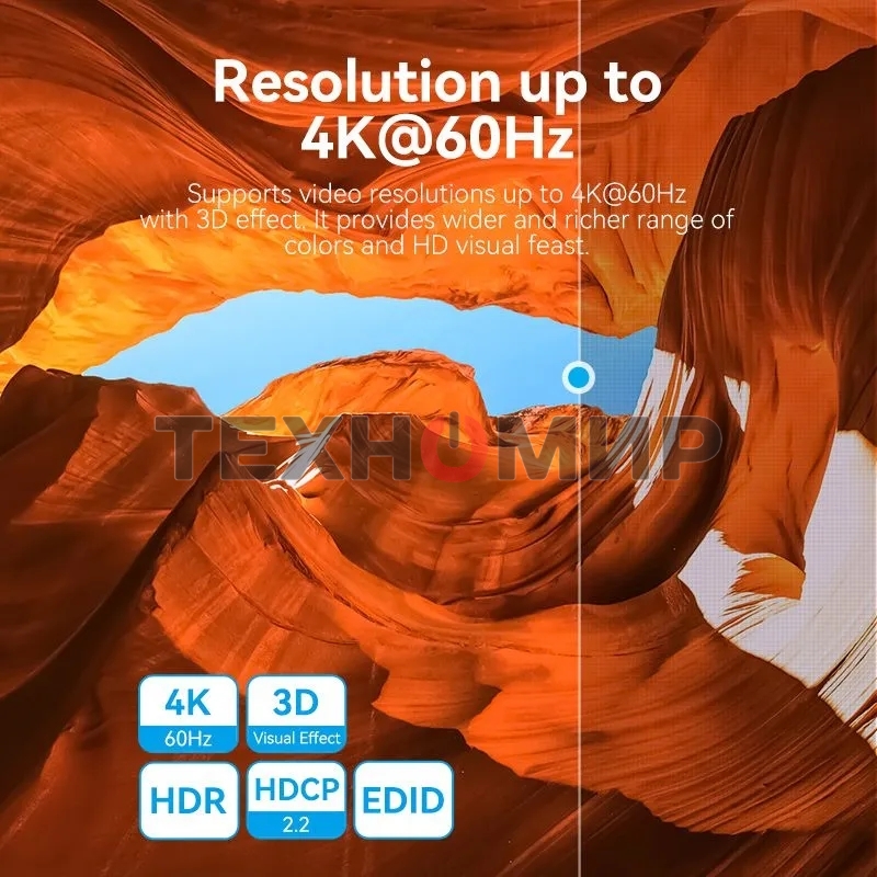 Переключатель - разветвитель Vention HDMI v2.0 4K двунаправленный 2x1/1x2