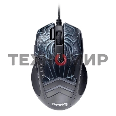 Мышь проводная GMNG XM007 черный/красный, 10000 dpi, USB, кнопки - 7
